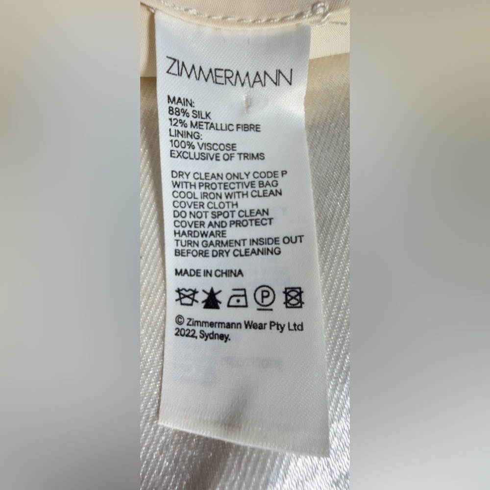 Zimmermann Cream Long Sleeve Dress - Picture 8 of 16